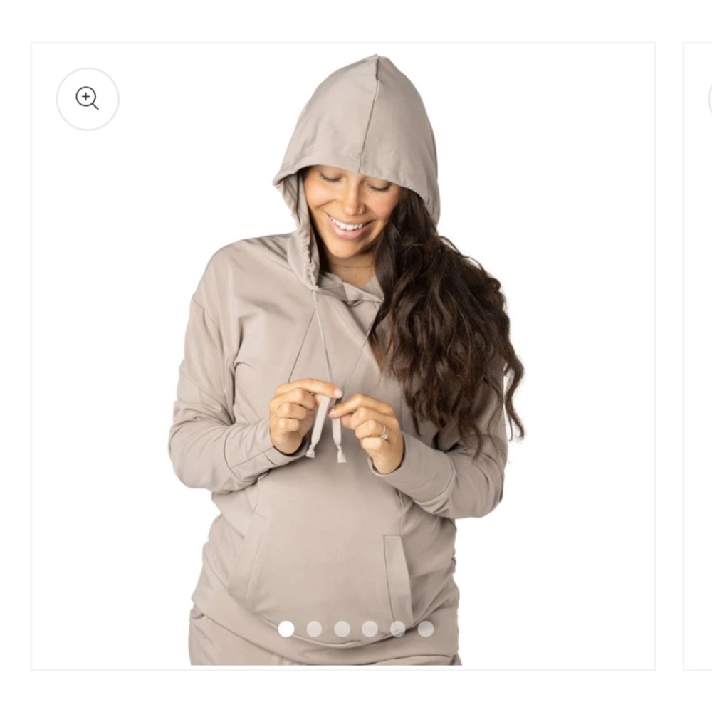 Kindred Bravely Bamboo Nursing Maternity Hoodie. Color Stone Taupe. Size M.